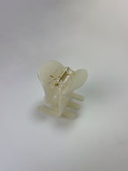 nachhaltige plastifreie Haarspange bio ohne plastik cellulose Haarklammer clawclip vegan perlmutt weiß glossy qualität