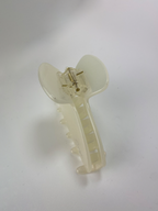 nachhaltige plastifreie Haarspange bio ohne plastik cellulose Haarklammer clawclip vegan perlmutt weiß glossy qualität
