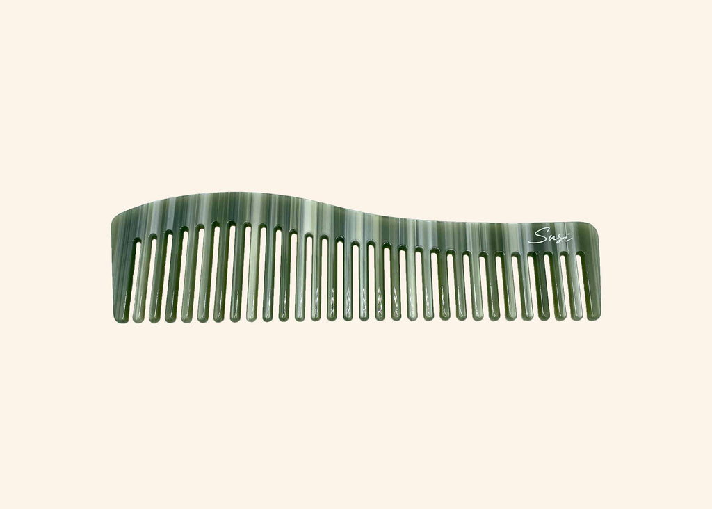 kamm kämme plastikfrei cellulose acetate nachhaltig bio grün green gestreift streifen stripes arty