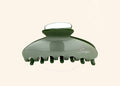 nachhaltige plastifreie Haarspange bio ohne plastik cellulose Haarklammer clawclip vegan grün salbei glossy qualität