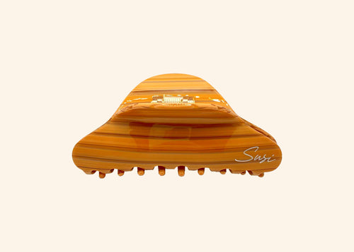 Cloud Hair Clip Sunset | Sustainable Susi | eco-friendly plasticfree Claw Clip orange gestreift vintage style bio premium qualiäts haarspange cellulose